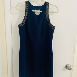 Lilly Pulitzer Chrissy Shift Dress Navy Beaded Sz 12